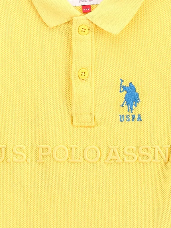 U S POLO ASSN yellow cotton polo t-shirt