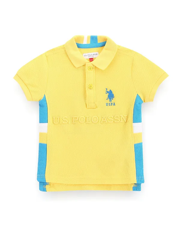 U S POLO ASSN yellow cotton polo t-shirt