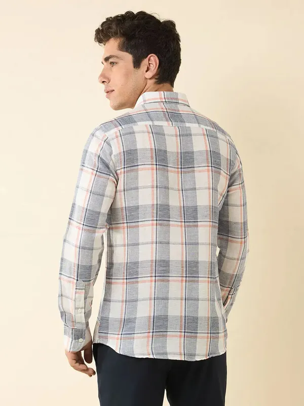 U S POLO flannel navy casual wear shirt for men