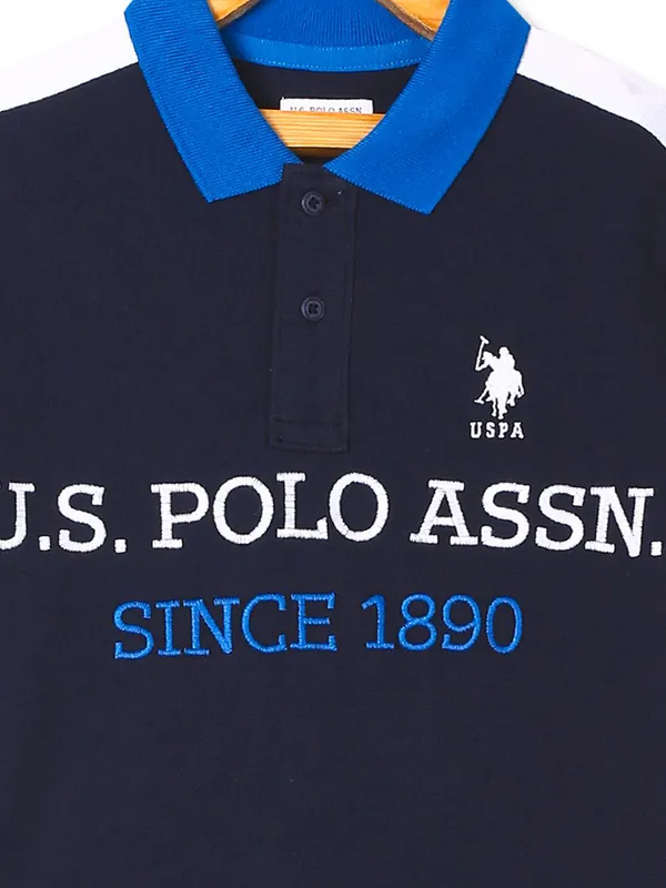 U S Polo navy hued printed t-shirt