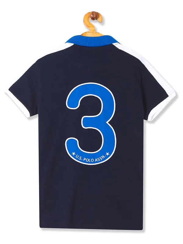 U S Polo navy hued printed t-shirt