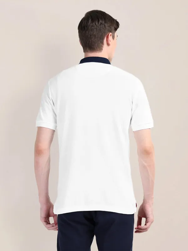 U S POLO plain white cotton t-shirt