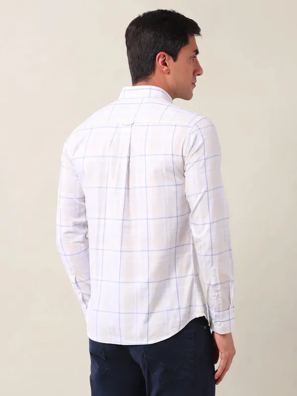 U S POLO sky blue casual wear mens shirt