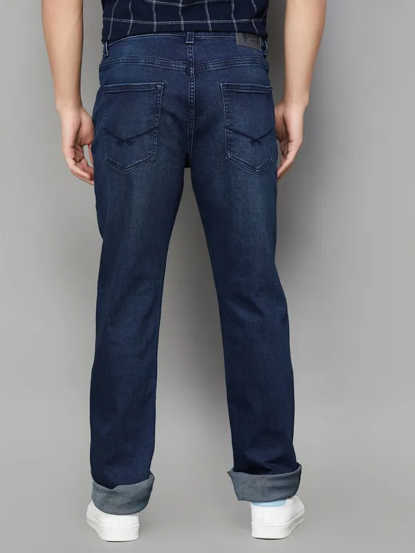 U S POLO straight fit washed blue denim jeans