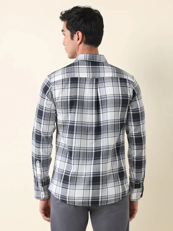U S POLO white and black classic checks shirt