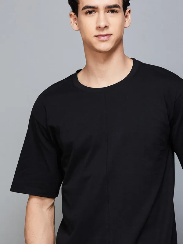 UCB black cotton boxy fit t-shirt