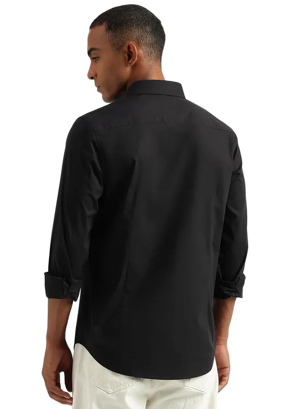 UCB black cotton full sleeves shirt