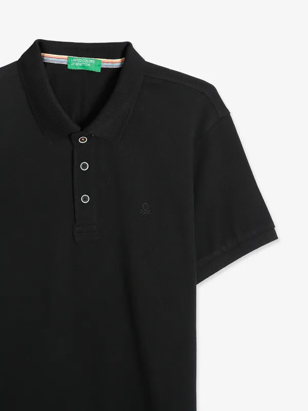 UCB black half sleeves polo t shirt