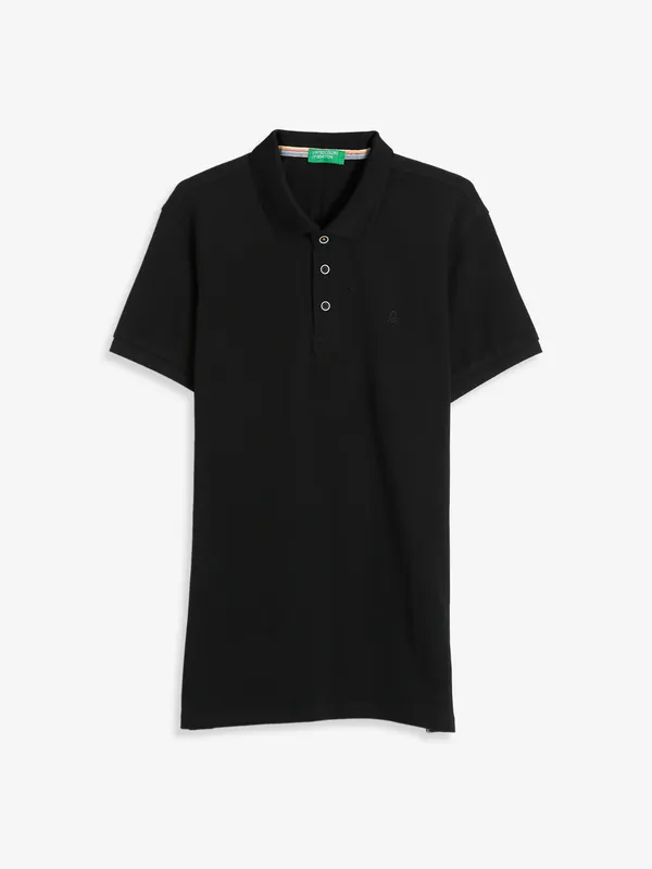 UCB black half sleeves polo t shirt