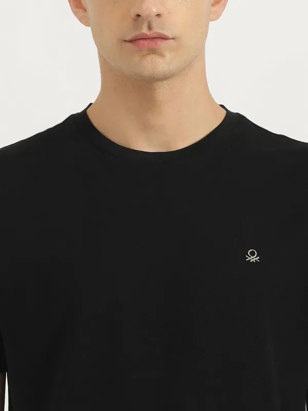 UCB black knitted cotton t-shirt