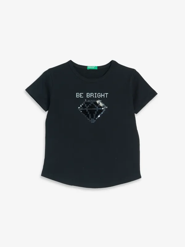 UCB black knitted top