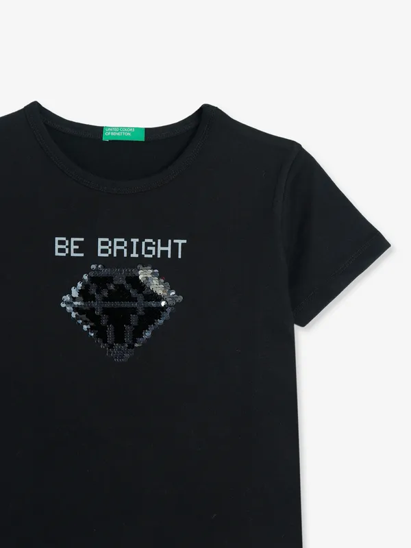 UCB black knitted top