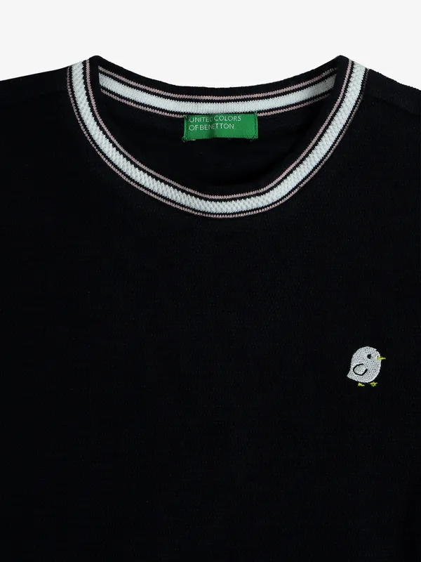 UCB black plain casual t-shirt