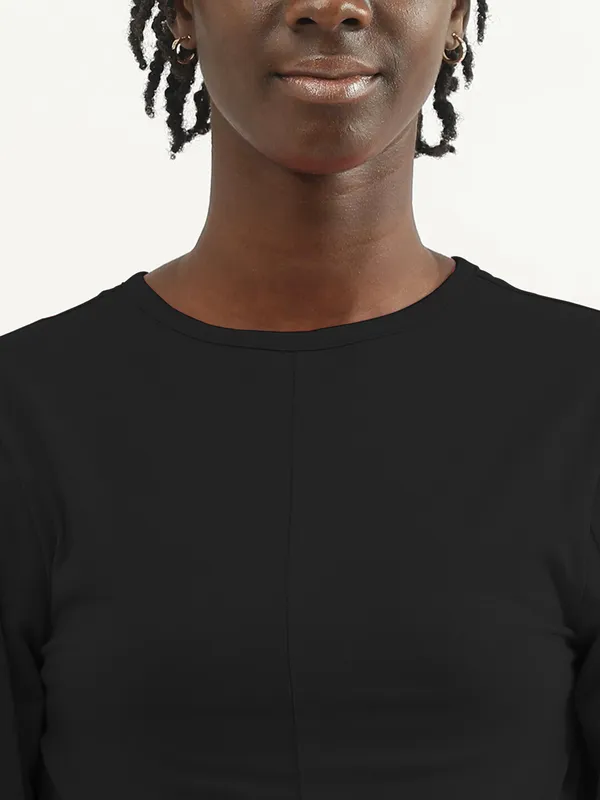 UCB black plain cotton t shirt