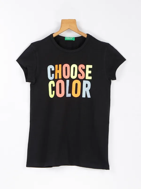 UCB black printed cotton top