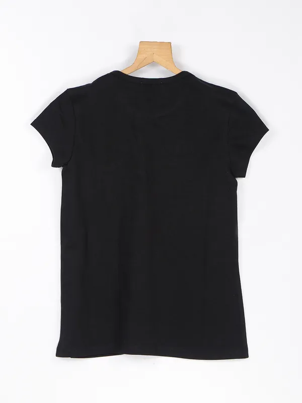 UCB black printed cotton top