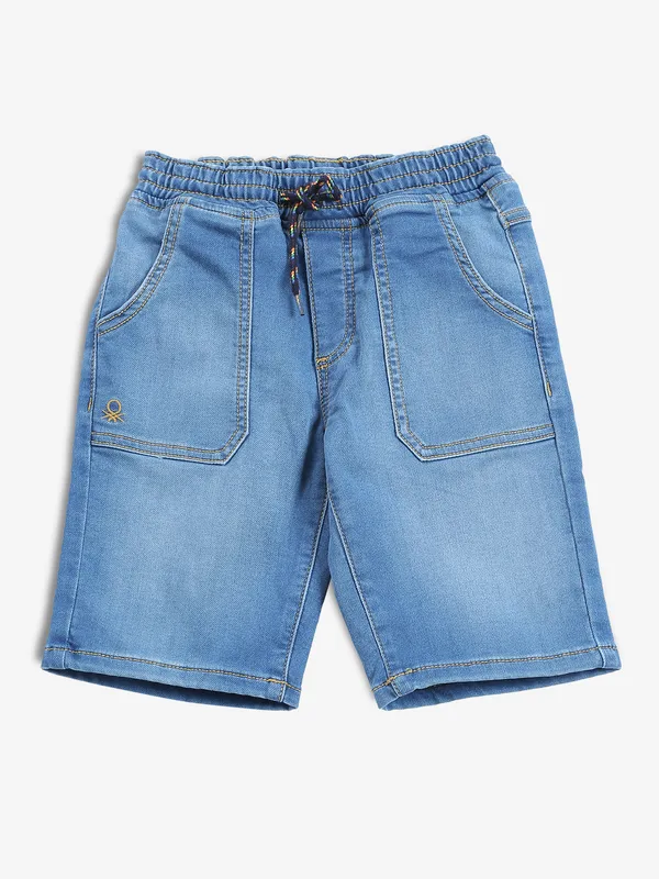 UCB blue washed denim shorts
