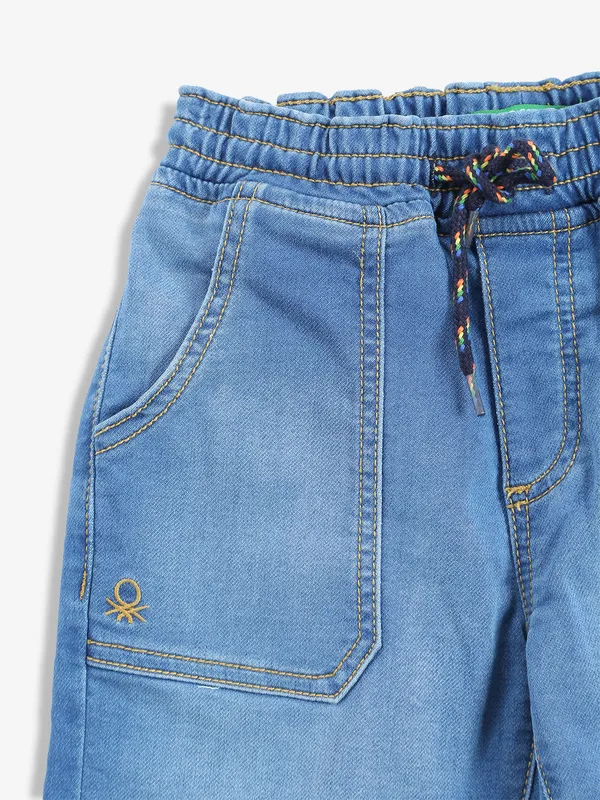 UCB blue washed denim shorts