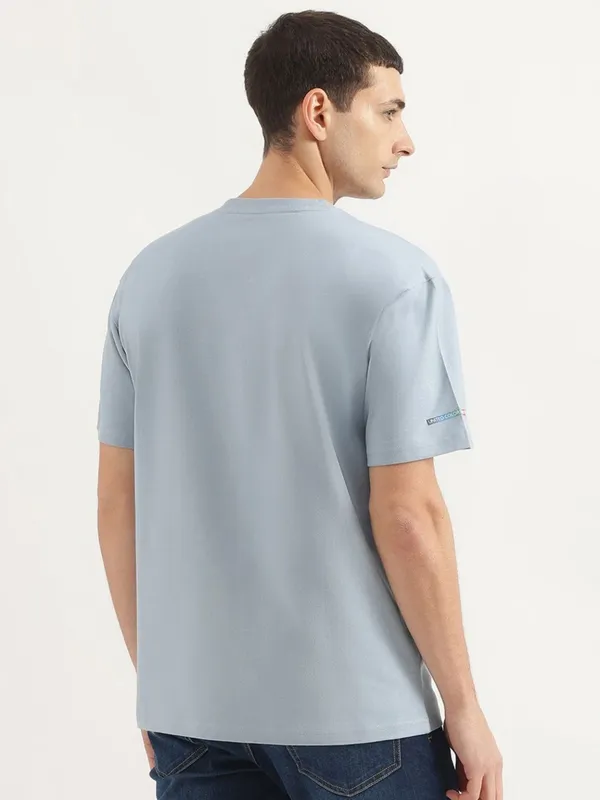 UCB bluish grey printed round neck t-shirt