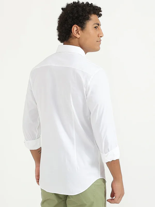 UCB casual wear men white shirt in plain
