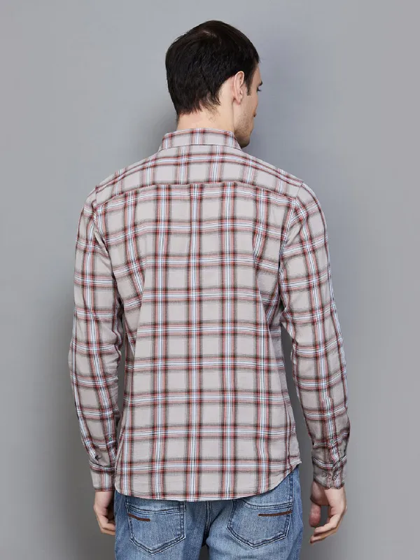 UCB cotton beige checks shirt