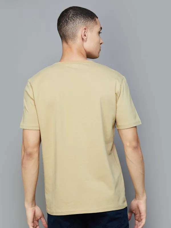 UCB cotton beige printed t-shirt