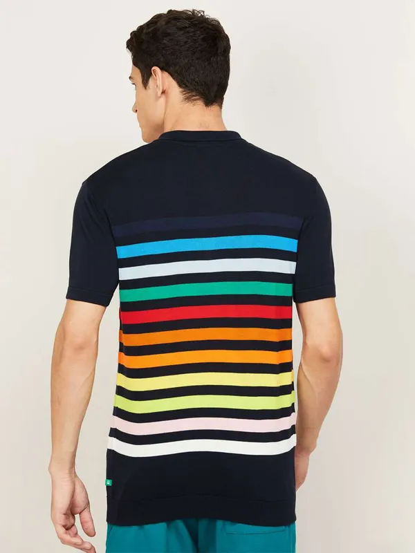 UCB cotton black t shirt for men