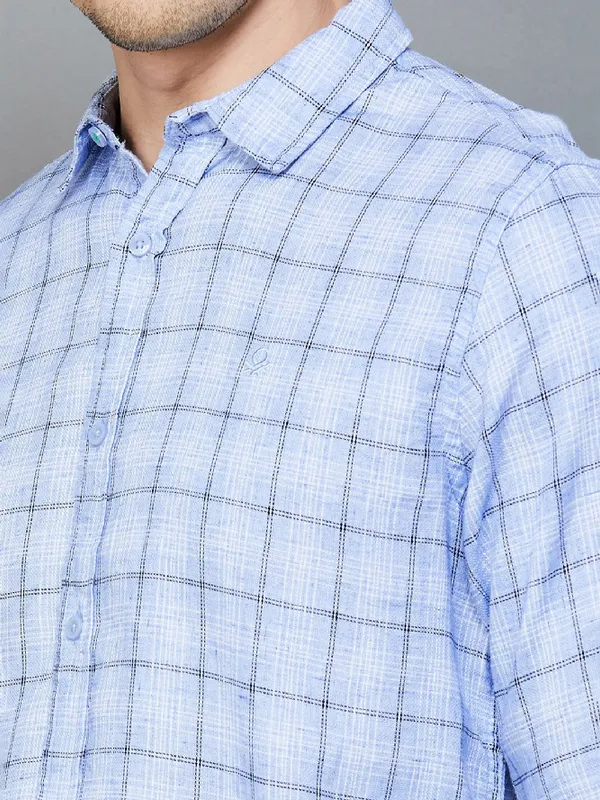 UCB cotton blue checks shirt