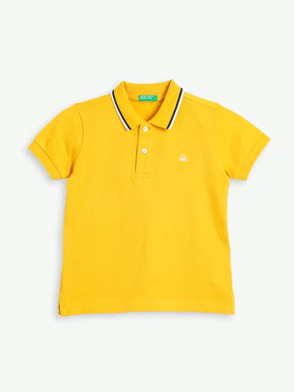 UCB cotton bright yellow t shirt in plain
