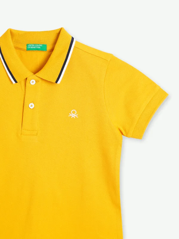 UCB cotton bright yellow t shirt in plain
