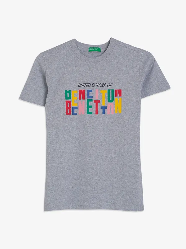 UCB cotton grey printed t-shirt