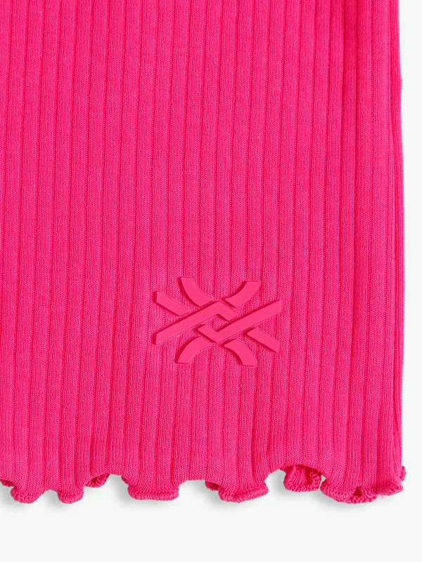 UCB cotton magenta ribbed top