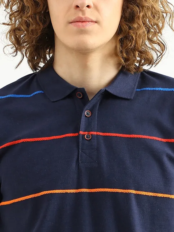UCB cotton navy stripe t shirt