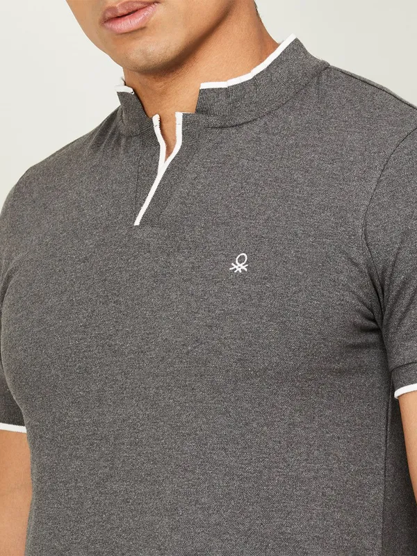 UCB cotton plain grey t shirt