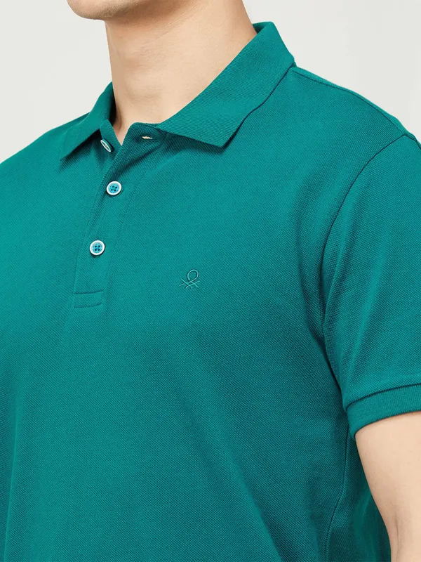 UCB cotton plain rama green t shirt