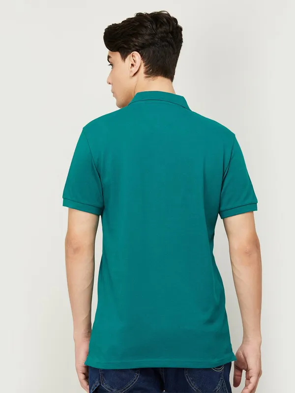 UCB cotton plain rama green t shirt