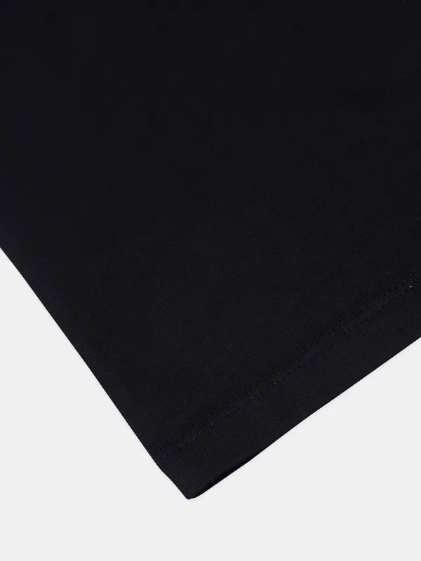 UCB cotton plain slim fit black t shirt