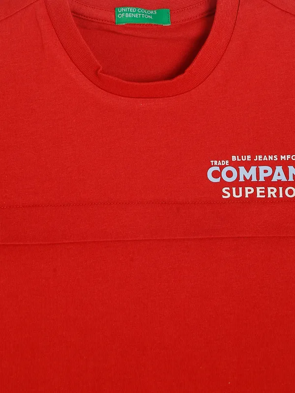 UCB cotton red half sleeves t-shirt