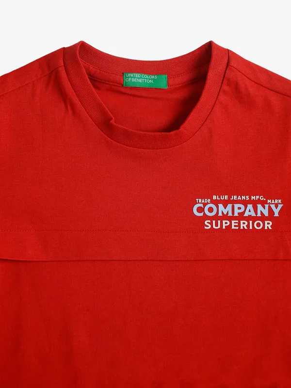 UCB cotton red half sleeves t-shirt