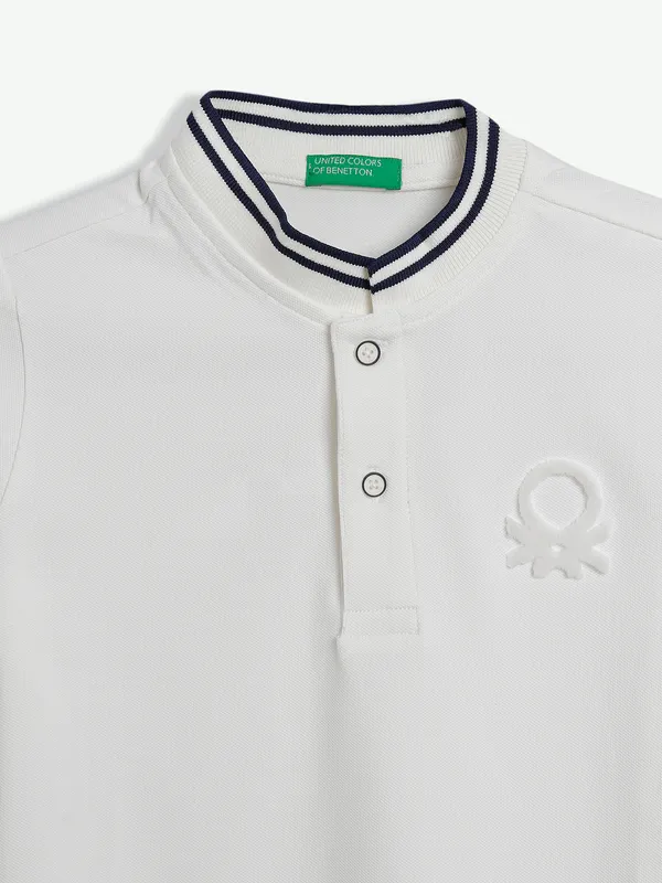 UCB cotton white half sleeves t shirt