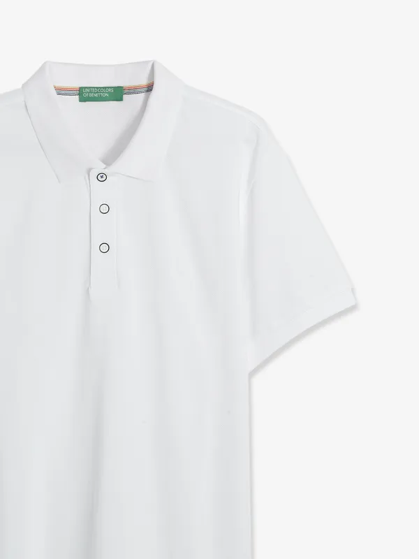 UCB cotton white polo t shirt