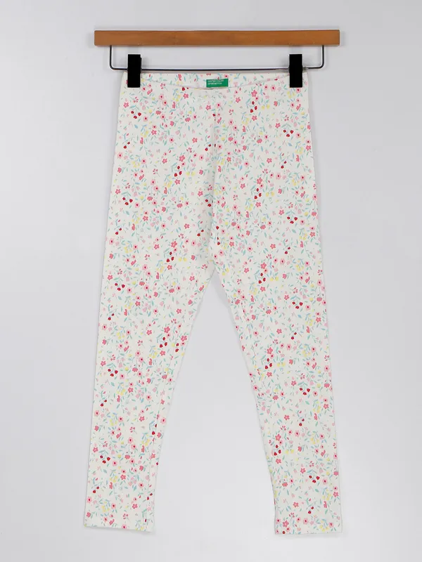 UCB cream printed jeggings in cotton