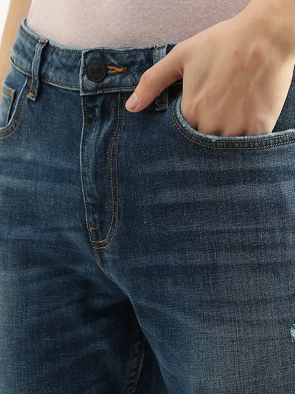UCB dark blue ripped jeans
