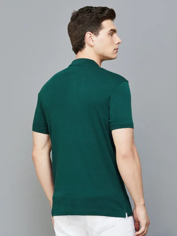 UCB dark green plain casual t-shirt