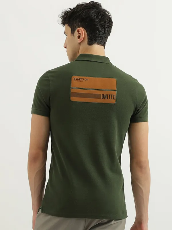 UCB dark green plain t shirt