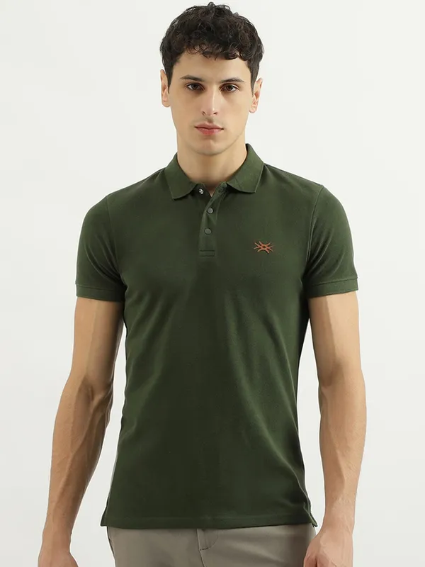 UCB dark green plain t shirt