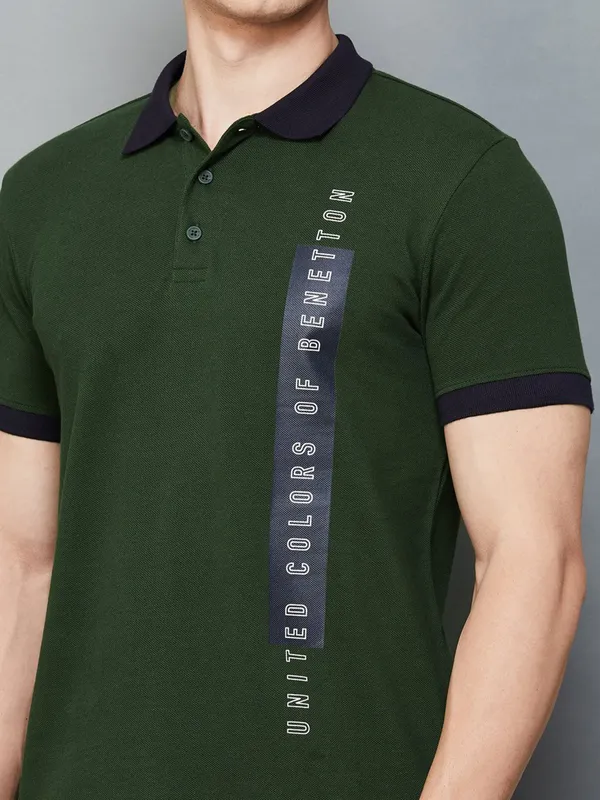 UCB dark green polo t-shirt-G3-MTS18324