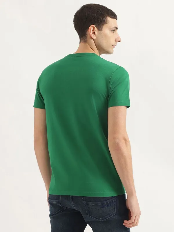 UCB green brand name cotton t-shirt
