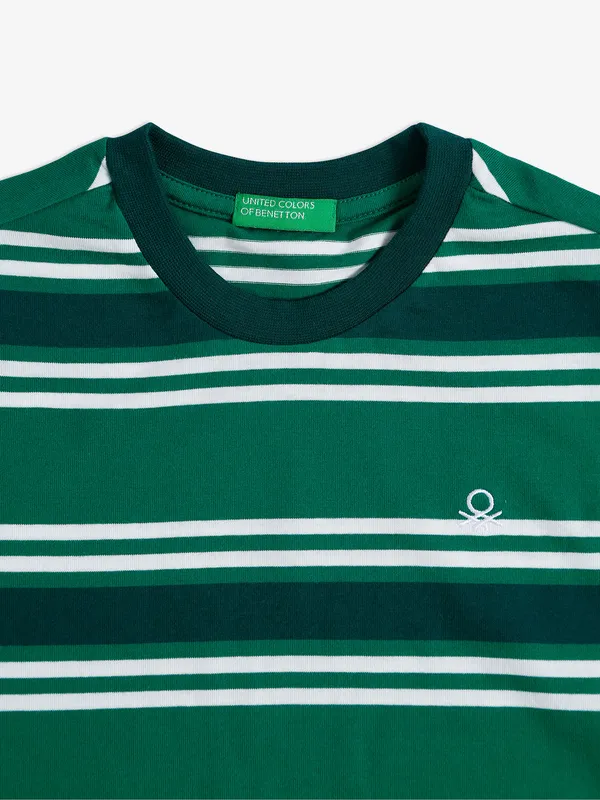 UCB green stripe t shirt