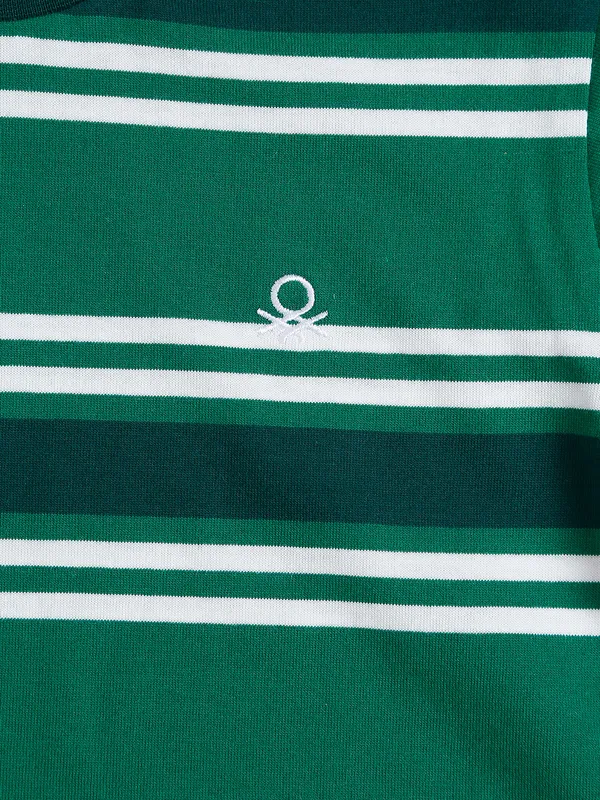 UCB green stripe t shirt